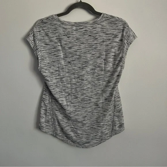 Lululemon Gray and White Active Wear Short Sleeve Shirt-Women’s - Picture 3 of 7